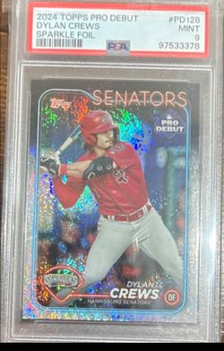 2024 Topps Pro Debut Dylan Crews Sparkle Foil parallel trading card.