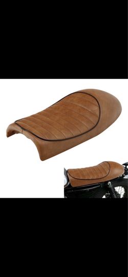 TCMT Vintage Waterproof Saddle Racer Cushion Seat Fits For Honda CB Suzuki GS