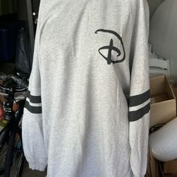 Disney Jersey Women's Mickey Mouse Long Sleeve, Gray size large as is condition