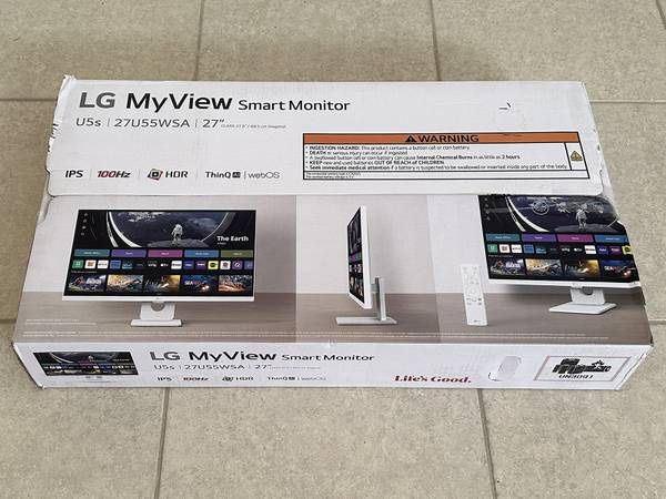NEW LG 27-Inch MyView Smart Monitor w/ Remote, Can Be Used As Smart TV