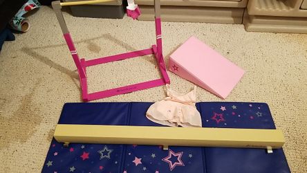 American girl gymnastics set