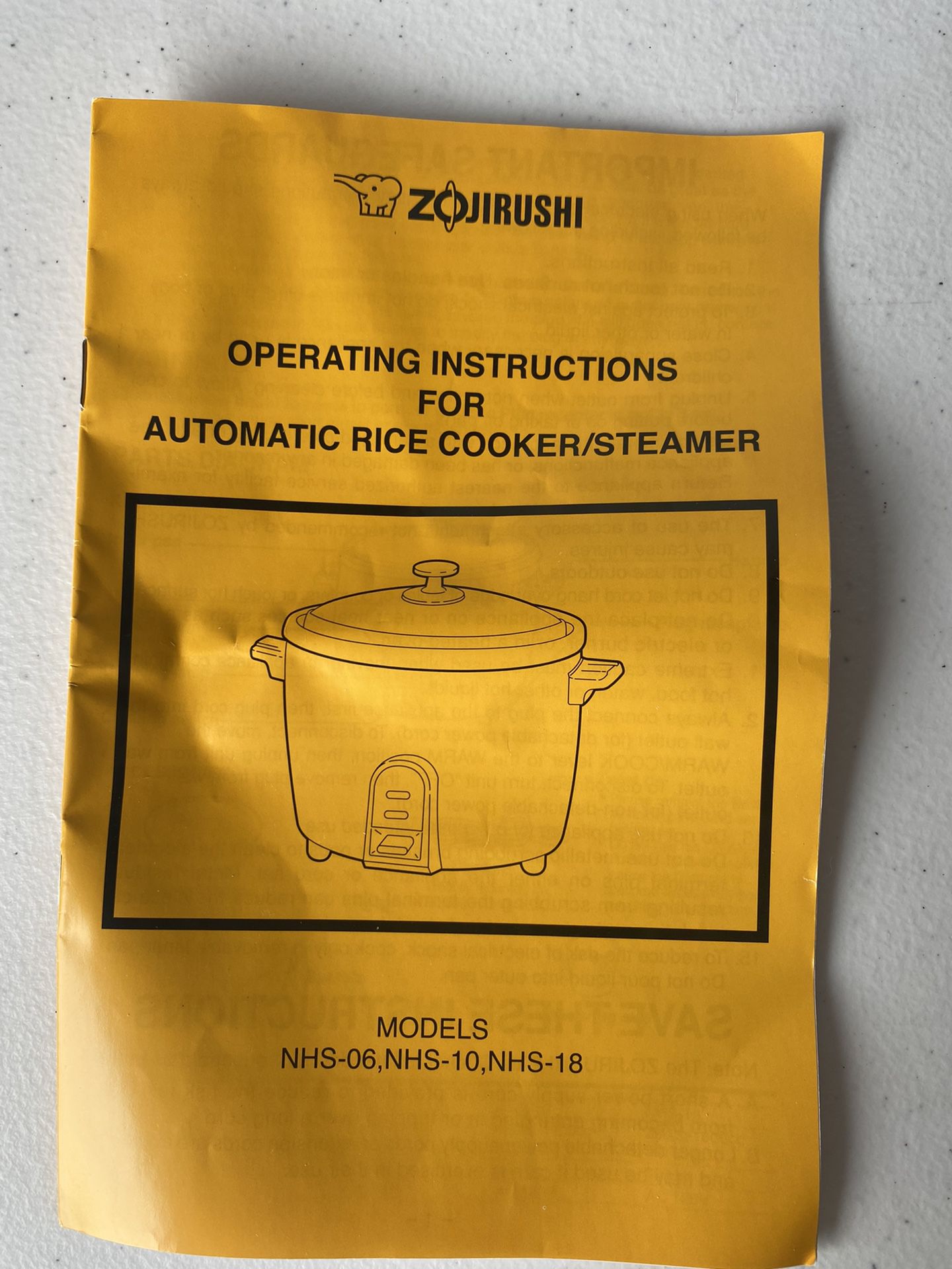 10-Cup Rice Cooker & Steamer NHS-18 by Zojirushi