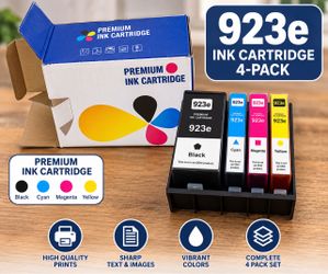 Premium Ink Cartridge Combo Pack For HP OfficeJet Pro 8120, 4 Pack