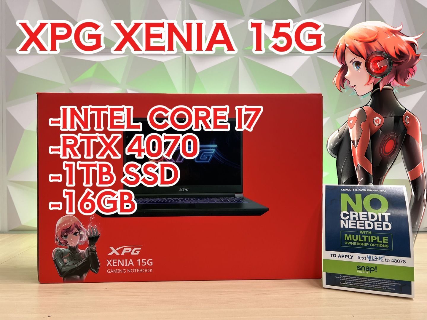 💻 NEW XPG XENIA 15G GAMING LAPTOP💻 | FINANCING AVAILABLE !! | NVIDIA RTX 4070 | INTEL CORE I7-14700HX | 15.6” DISPLAY 144Hz |1TB SSD| 16GB |RTX 4070