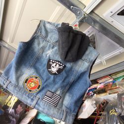 Ashley Premium Denim Women’s Jacket With Hoodie Size S