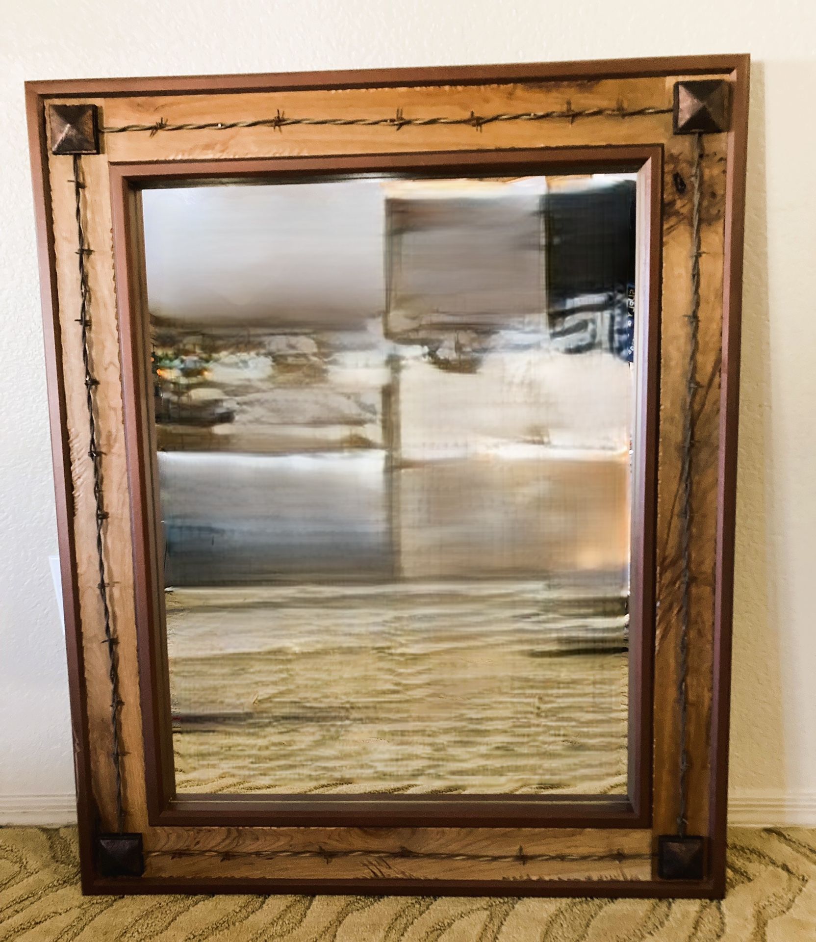 Distressed Rustic Mirror Frame with Mirror for Sale in Cave Creek, AZ ...