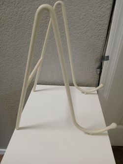White iron cook book holder