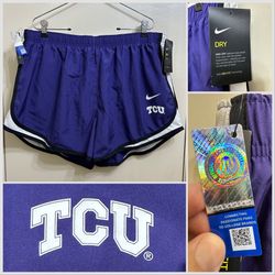 NWT Nike Dri-Fit TCU Horned Frogs Running Shorts Size XXL