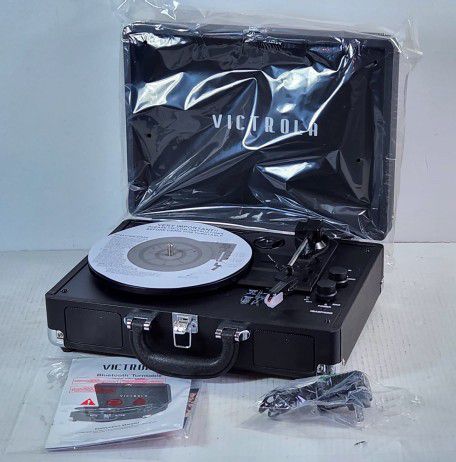 Victrola Journey+ Bluetooth Suitcase Record Player, Black #749