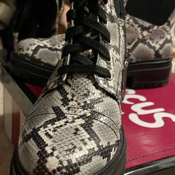 Sam Edelman Snake Print Combat Boot
