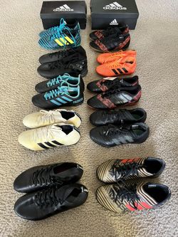 Many Adidas Youth Soccer Cleats, Prices Marked