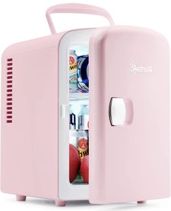 AstroAI Mini Fridge 4 Liter/6 Can AC/DC Portable Thermoelectric Cooler