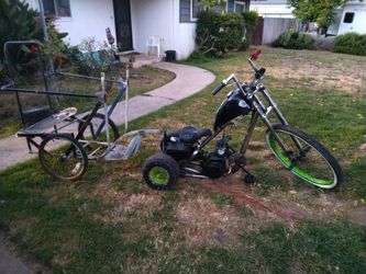 West coast chopper bicycle turned into Motorized Trike