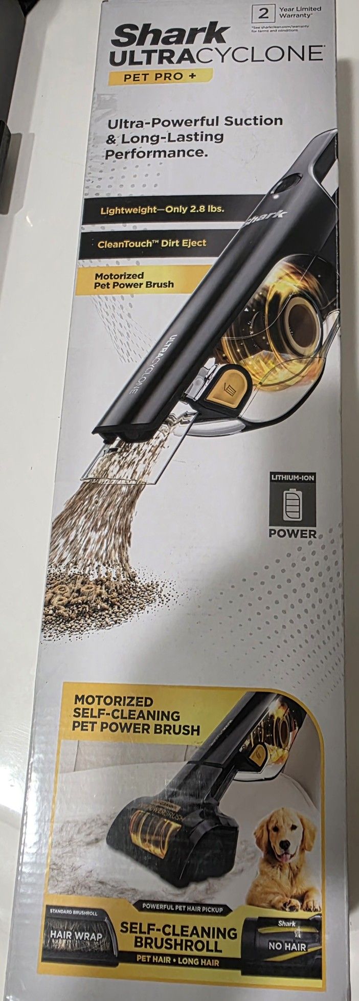 Shark
Shark UltraCyclone Pet Pro+ Cordless Handheld Vacuum - Black: Rechargeable, Bagless, Pet Hair Tool, Cyclonic Action, Lightweight