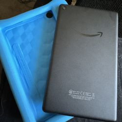 Kids Amazon Fire Tablet With Blue Case