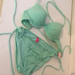 Victoria Secret Green Bikini. Medium
