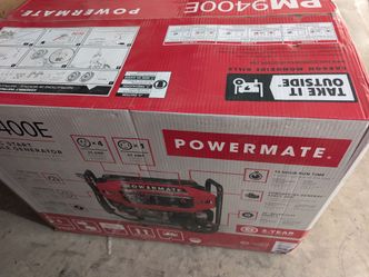 Powermate
PM9400E 7500 Running Watt Electric Start Gasoline Powered Portable Generator, 49 ST/C