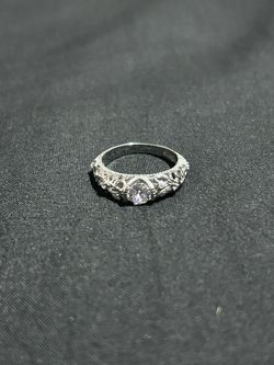 Sterling Silver Ring - White Vintage