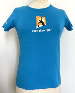 VTG Tennis Australian Open AO T-Shirt Tee Women Old Logo Memorabilia Collectors