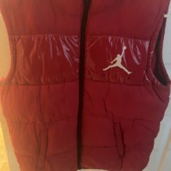 Kids Nike Air Jordan Youth Puffer Vest Red Black