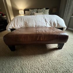 Leather Ottoman