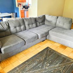 Gray Sectional Sofa w/ Chaise – $725 OBO – Brooklyn