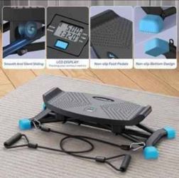 Mini Stepper with Resistance Bands and LCD Display