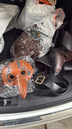Steampunk Leather Plague Doctor Masks Set
