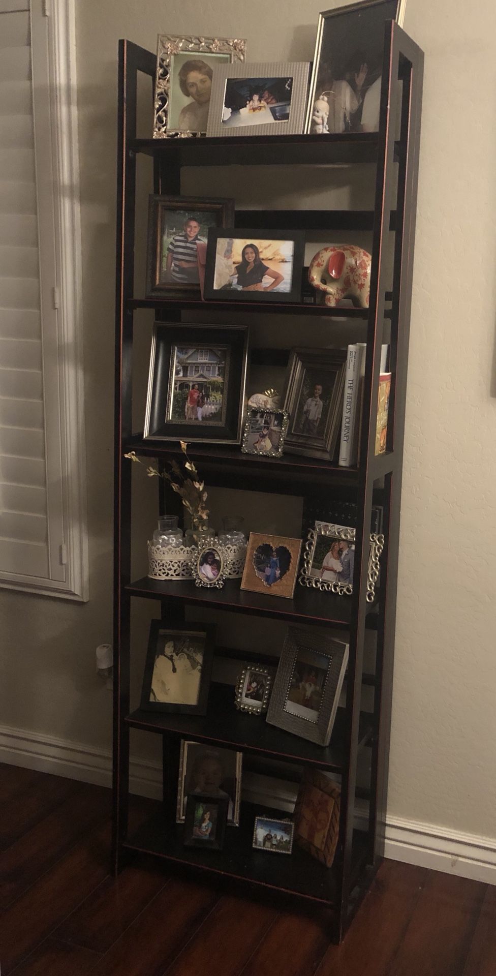 Pier One black ladder shelf