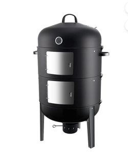 laraVist 20 Inch Charcoal Vertical Smoker Grill with Adjustable Vents. Original Price is $200.00