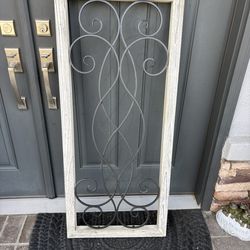 Rustic wood and metal wall art decor