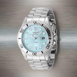 Invicta Pro Diver Watch- Silver Stainless Steel, Blue Dial 43 MM Brand New W/Box