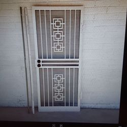 Metal Security Door - Modern Geometric Design - $85