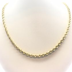 Gold Chain Rope 10K Solid New