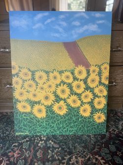 Colorful Vibrant Sunflower Art