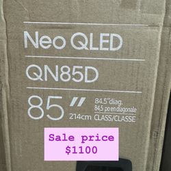SAMSUNG 85-Inch Class Neo QLED 4K QN85D Series Neo Quantum HDR, Dolby Atmos, Object Tracking Sound, Motion Xcelerator Turbo+, Gaming Hub, Smart TV wit