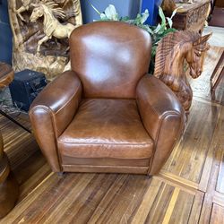 Brown Top Grain Leather Sofa Chair - Newark 