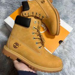 ALL SIZES/ Brand New Timberlands Premium 6-inch Waterproof Boots In Wheat Nebuck Color 