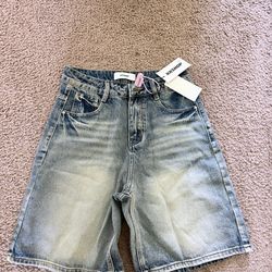 Y2K style Brand New Washed Denim Shorts