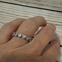 Cz Hearts Eternity Band