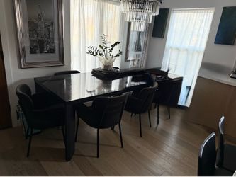 Sydney 95” Black Marble Table