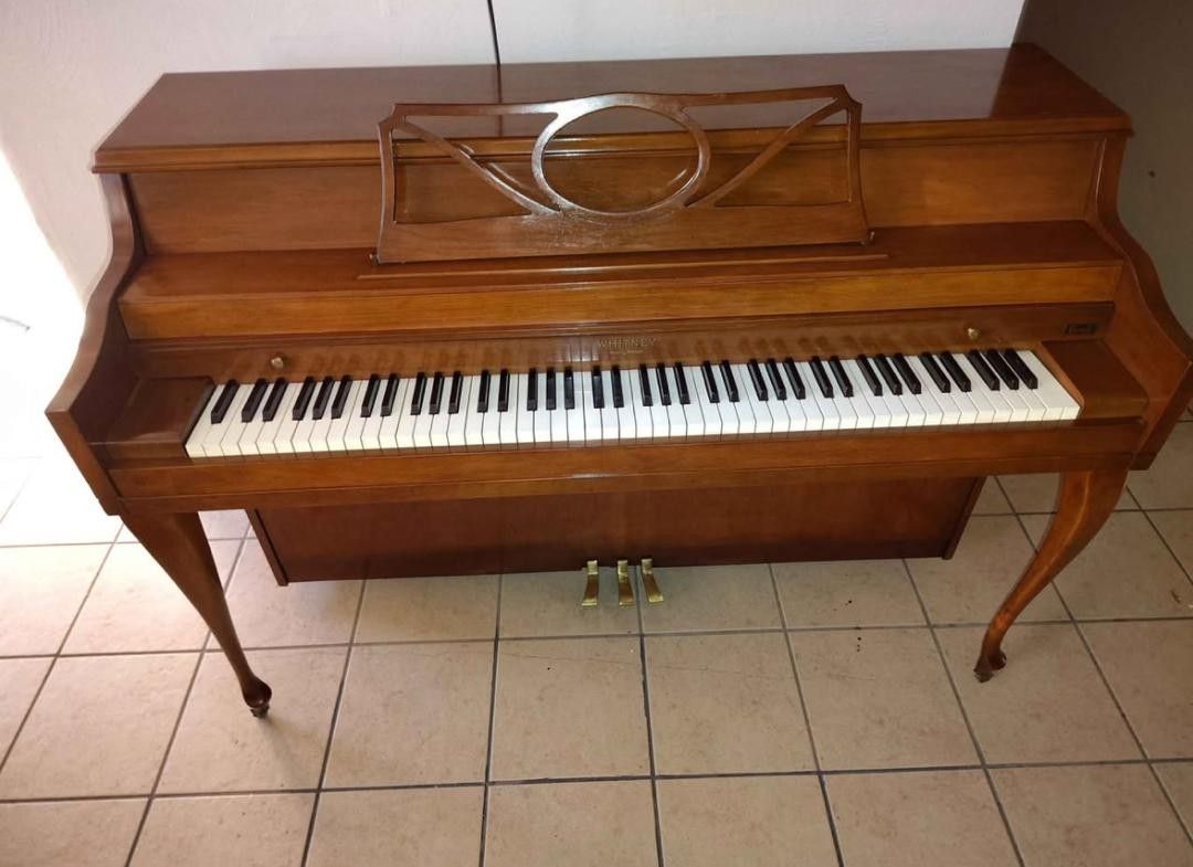 Whitne- upright-piano-w/storage-bench-designed'by"Kimball