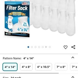 Aquatic Experts 4 inch Ring Filter Socks 200 Micron, Filter Socks for Saltwater Aquarium, Sump Filter Sock, Felt Aquarium Socks, Reef Filter Sock (24 