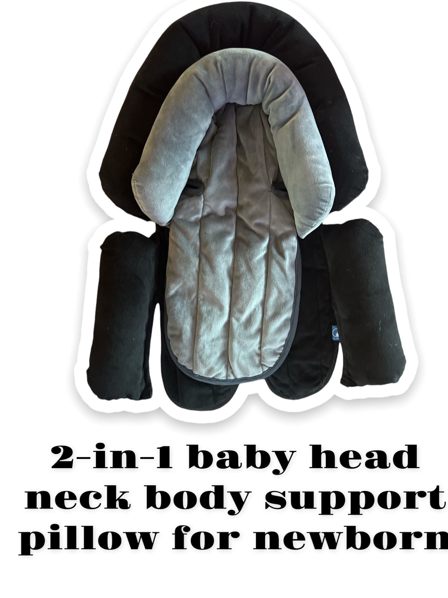 COOLBEBE Upgraded 2-in-1 Baby Head Neck Body Support Pillow for Newborn Infant Toddler - Extra Soft Car Seat Insert Cushion Pad, Perfect for Carseats,