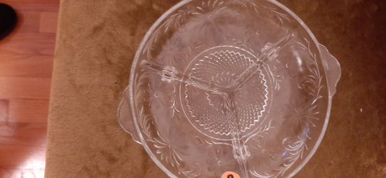 Indiana Glass Daisy 3 part Relish Dish