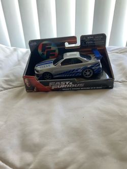 Jada Fast & Furious Brianās Nissan skyline GT-R R34 Toy Car