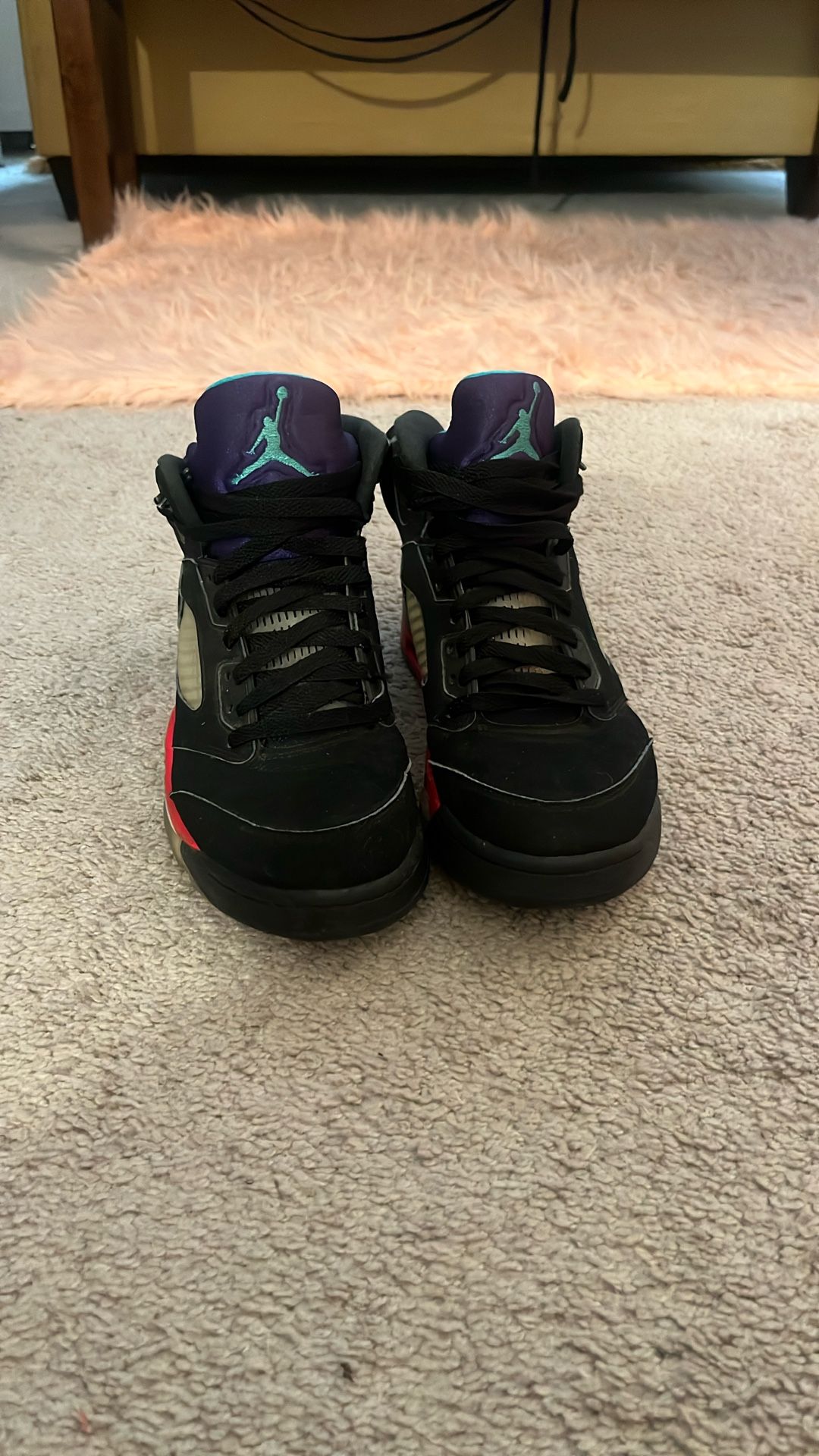 Fire Red Metallic Grape Air Jordan 5s