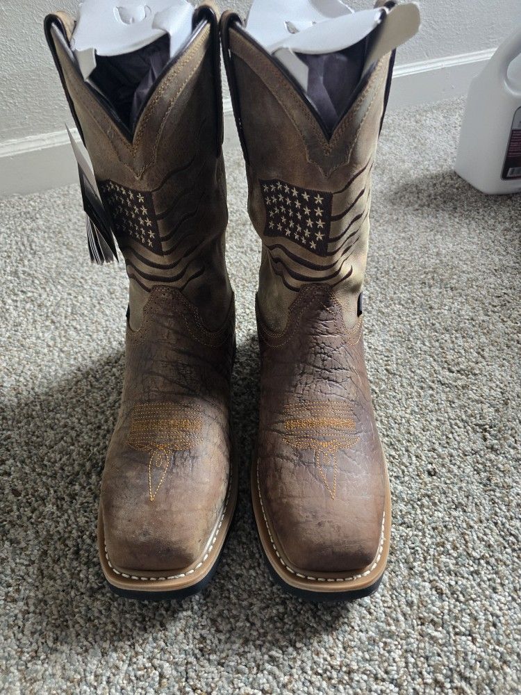 Hoss Composite Tow Cowboy Work Boots 10.5