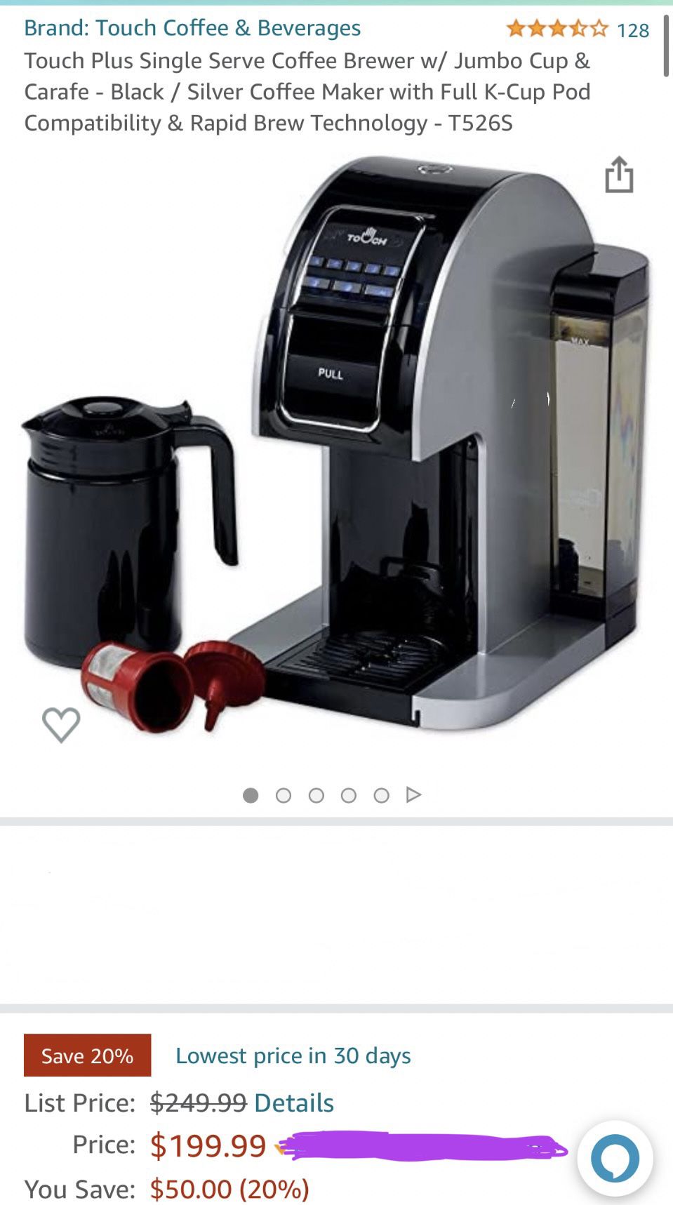 Brand New Touch Plus T526S Coffee Machine 