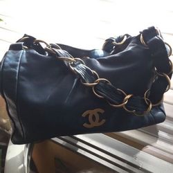 Authentic Leather Chanel Shoulder Bag